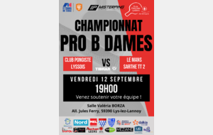 Le Championnat PRO B Dames est de retour !
