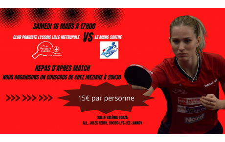Pro B Repas d'après match