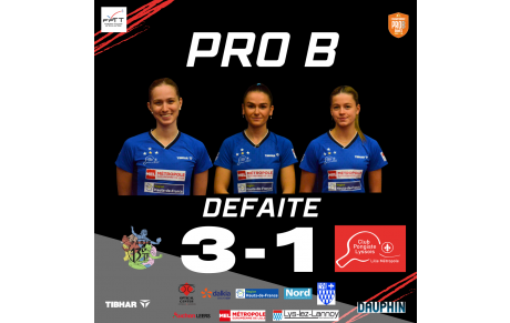 PRO B féminine Paris 13 TT contre le club pongiste Lyssois